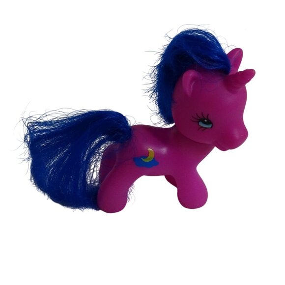 Gi-Go Purple Unicorn Figure Blue Hair Pony Cloud/Moon Toy Collectible 3 Inch - Picture 2 of 6